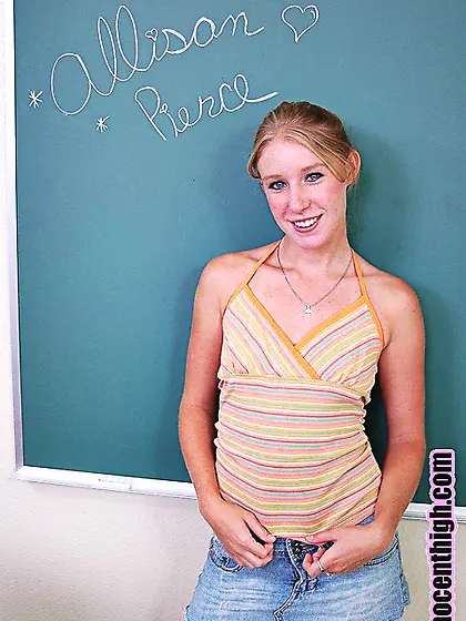 Antalizing blonde wearing orange