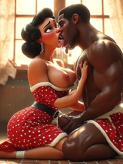 Xmas cards,  Housewives and Black Santa