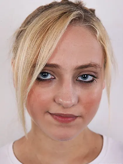 Young sweet shy blonde