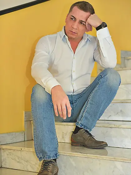 Male is a little bit upset so MILF has to soothe him with her va