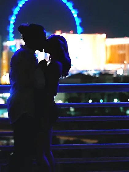 Delightful blonde wearing black