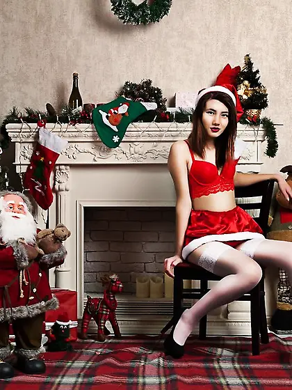 Asian girl brown hair