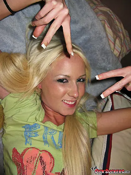 Sleepy blonde slut woken