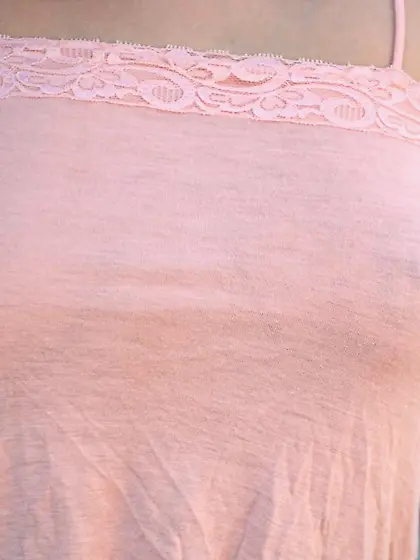 Cute babe Haley Paige gets off her jeans shorts and shows her ti