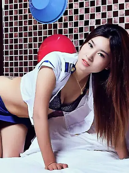 Asian girl brown hair