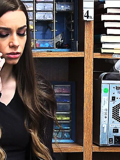 HD porn with a bony bitch banging a security...