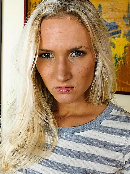 Skinny flat chested blonde Addison Cain gets nude and fucks hers