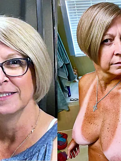 Photo for friends vs private photo (blond milf)
