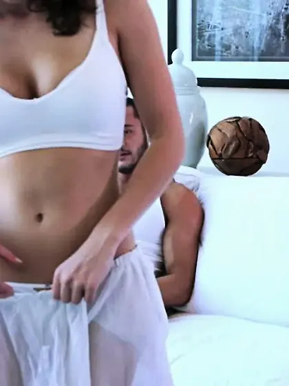 Young sportive couple decided