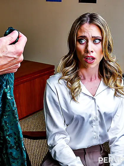 Gorgeous prom queen Anya Olsen gets fucked in the office