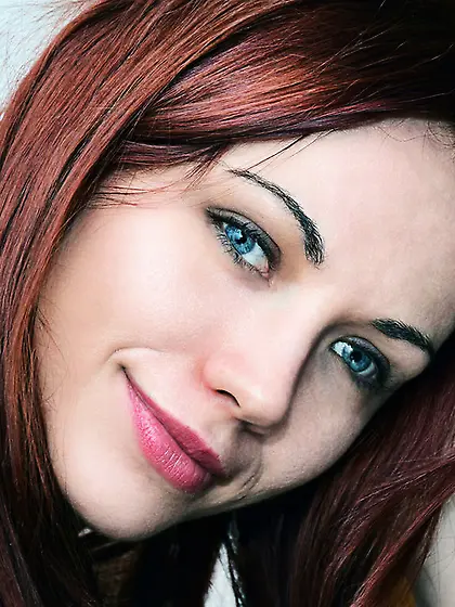 White girl blonde hair