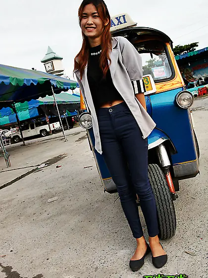 Asian girl with red hair and wet pussy prepping for a hard fuck