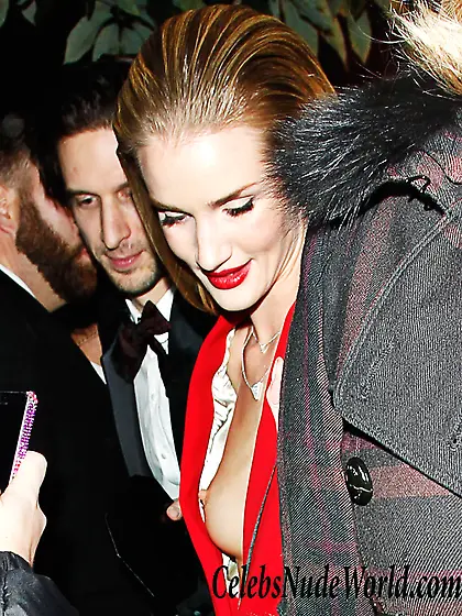 Rosie Huntington Whiteley Nipple Slip at British Fashion Awards