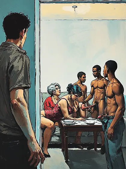 Nasty moms with bbc, paintings