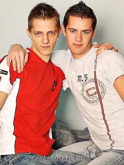 Handsome studs red white