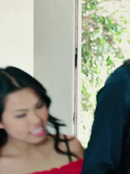 Asian mom and daughter pounded hard by neighbor