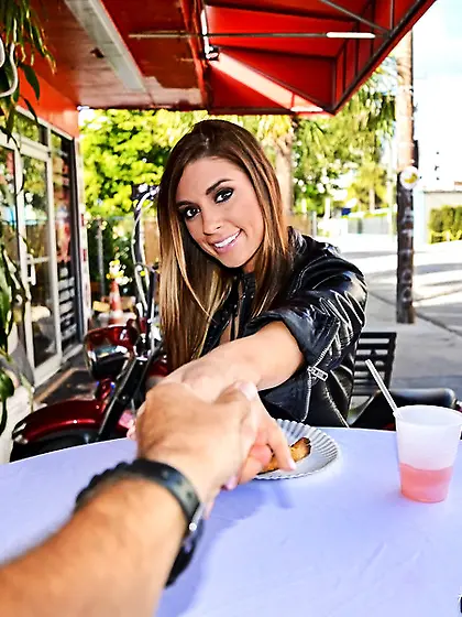 Leather pants long-haired doll