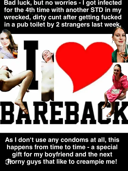 My cunt is a dirty virus hole! I‘m a STD-slut!