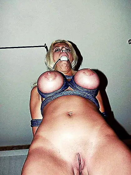 Tied blonde milf ready