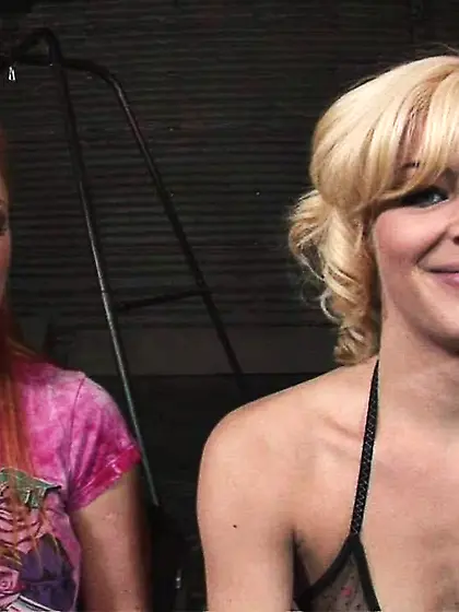 Poor blonde girl abused