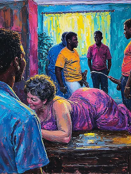 Nasty moms with bbc,  paintings