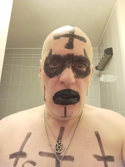 Satan slave is ready for his Enema sacrifice