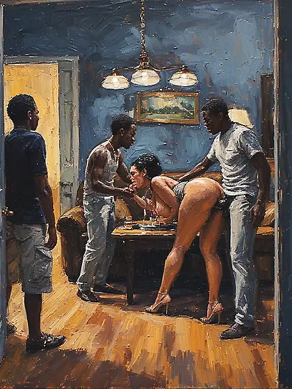 Nasty moms with bbc,  paintings