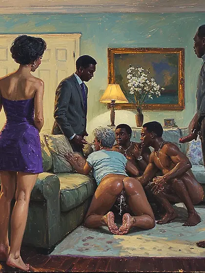 Nasty moms with bbc,  paintings