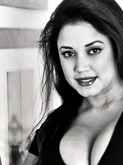 Latina lovely smile exposing