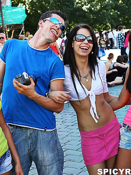 Horny babes have sex in teen orgy