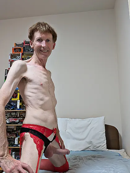 Me in my new garter belt and stockings