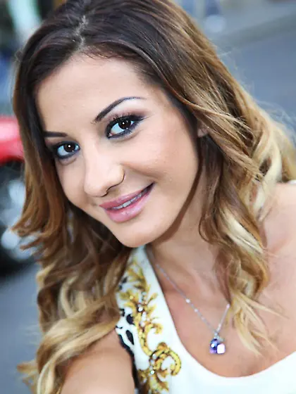 Slutty chick Alice Romain takes on a couple of huge black cocks