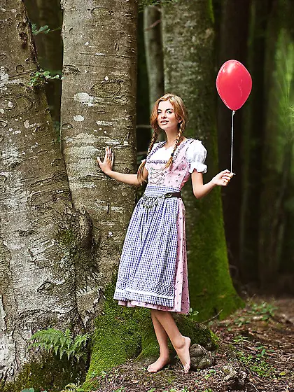 Filthy teen Monika Benz is in the wood showing the nude downblou