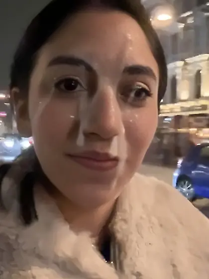 She Walks Home With a Big Fresh Load On Her Face