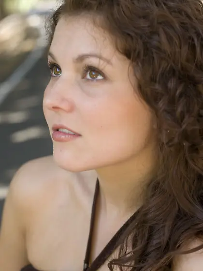 Curly brunette chick big