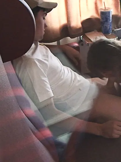 Slender brunette shaved tight