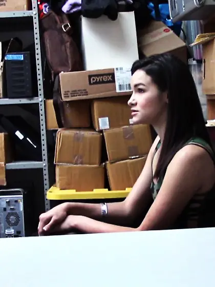 Brunette young small tits