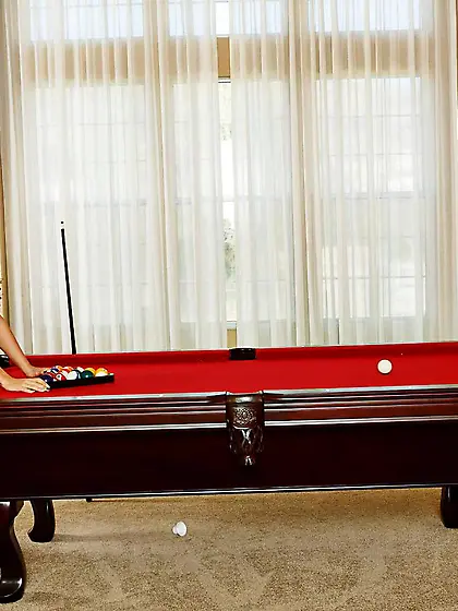Chanel Preston and Destiny Dixon get on the pool table and make