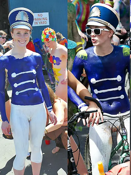 Bikes,  Bodypaint and Public Nudity