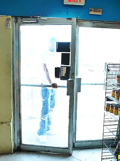 Kinky teen doesn't mind fucking the guy in the store,  in ex