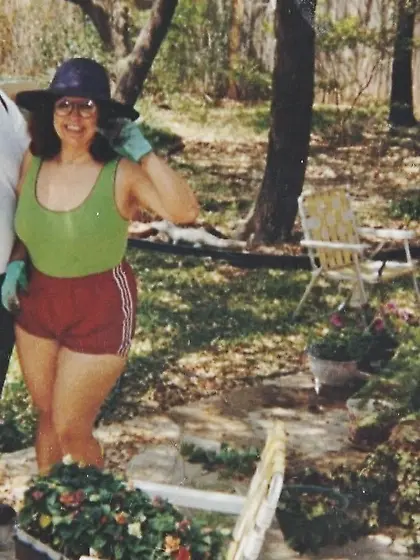 neighbors and son loved to watch me in the garden