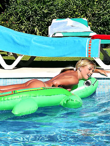 Cute lesbian bikini girls Jackie,  Rene and Monica Sweet love ass