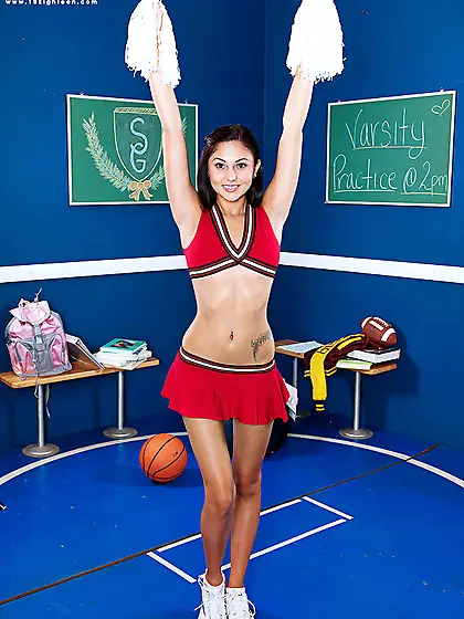 Perfect tramp red cheerleader