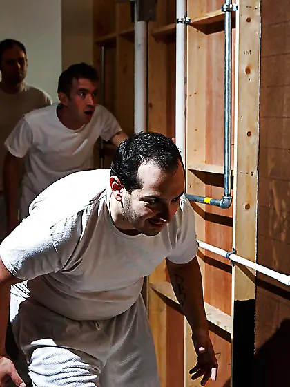 Skinny lesbian shower