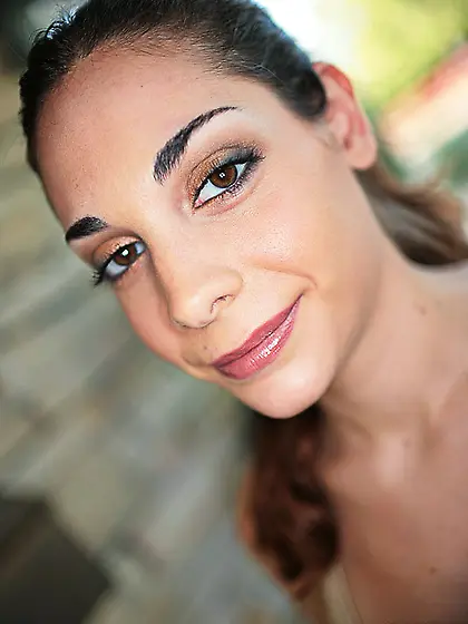 The brunette girl Katie Allure holds the dick in hands willing t