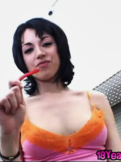 Brunette short hair grinds