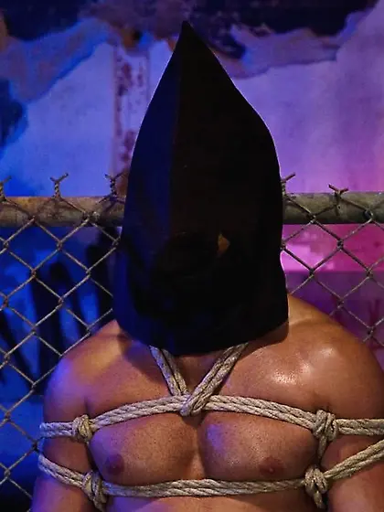 Tied gay slave ass