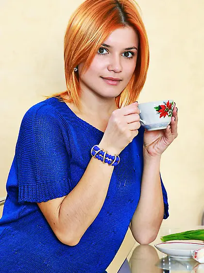 Gorgeous red haired Violla A strips and shows her shaved slit af