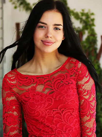 Black-haired Russian angel with flawless body is happy to show u