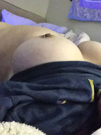 Cute chubby girl showing off